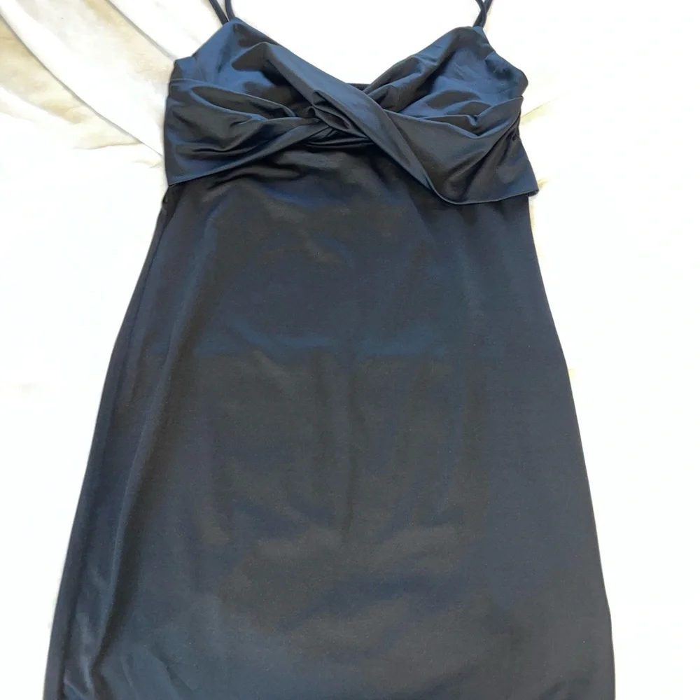 Fitted Slim Mini Black Dress LARGE Like New